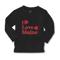 Baby Clothes I Love Maine with Red Hearts Boy & Girl Clothes Cotton - Cute Rascals