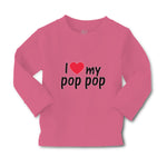 Baby Clothes I Love My Pop Pop An Dad's Love with Red Heart Boy & Girl Clothes - Cute Rascals