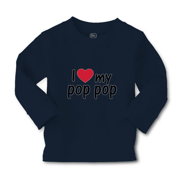 Baby Clothes I Love My Pop Pop An Dad's Love with Red Heart Boy & Girl Clothes - Cute Rascals
