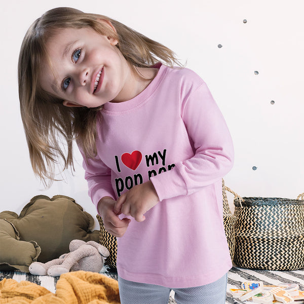 Baby Clothes I Love My Pop Pop An Dad's Love with Red Heart Boy & Girl Clothes - Cute Rascals