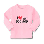 Baby Clothes I Love My Pop Pop An Dad's Love with Red Heart Boy & Girl Clothes - Cute Rascals
