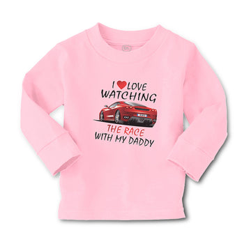 Baby Clothes I Love Watching The Race with My Daddy Car Racing Cotton