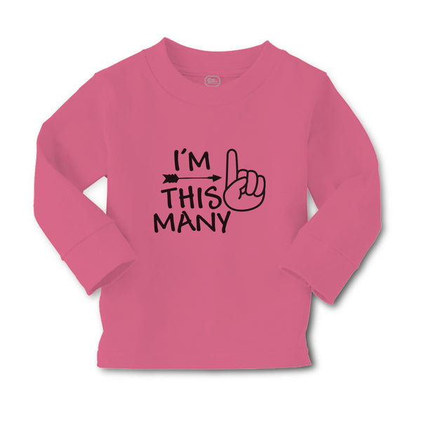 Baby Clothes I'M This Many with Pattern Arrow and Index Finger Pointing Cotton - Cute Rascals