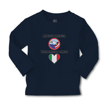 Baby Clothes Made in America with Italian Parts National Flag and Bald Eagle Usa