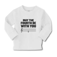 Baby Clothes May The Fourth Be with You Musical Clef and Treble Notes Cotton - Cute Rascals