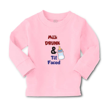 Baby Clothes Milk Drunk & Tit Faced with Feeding Bottle Boy & Girl Clothes