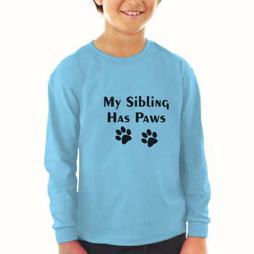 Baby Clothes My Sibling Has Paws Pet Animal Dog Humour Boy & Girl Clothes Cotton