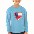 Baby Clothes Heart American National Flag United States Boy & Girl Clothes