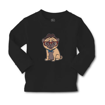 Baby Clothes Pug on Hat and Sunglass with Bow Tie Sitting Boy & Girl Clothes