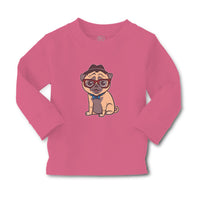 Baby Clothes Pug on Hat and Sunglass with Bow Tie Sitting Boy & Girl Clothes - Cute Rascals
