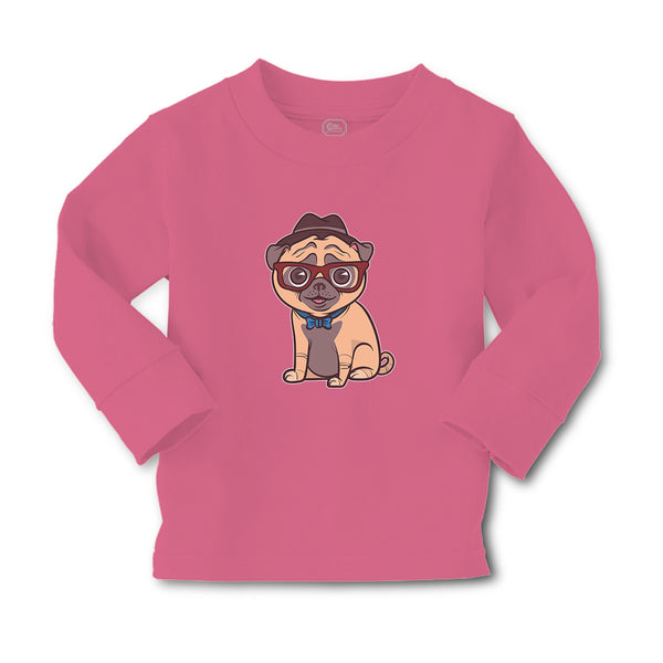 Baby Clothes Pug on Hat and Sunglass with Bow Tie Sitting Boy & Girl Clothes - Cute Rascals