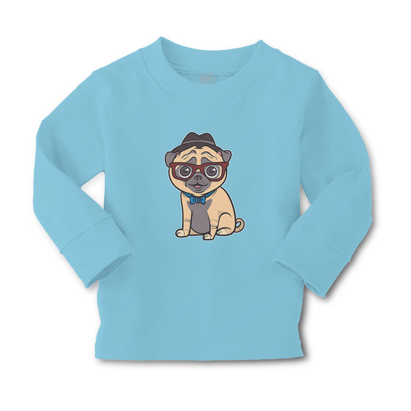 Baby Clothes Pug on Hat and Sunglass with Bow Tie Sitting Boy & Girl Clothes - Cute Rascals
