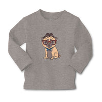 Baby Clothes Pug on Hat and Sunglass with Bow Tie Sitting Boy & Girl Clothes - Cute Rascals