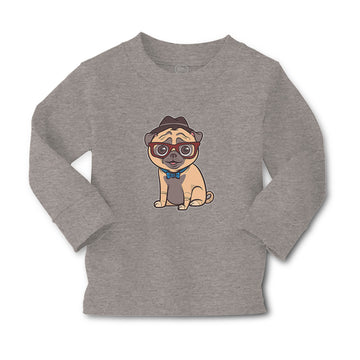 Baby Clothes Pug on Hat and Sunglass with Bow Tie Sitting Boy & Girl Clothes
