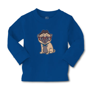 Baby Clothes Pug on Hat and Sunglass with Bow Tie Sitting Boy & Girl Clothes