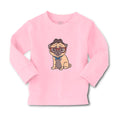 Baby Clothes Pug on Hat and Sunglass with Bow Tie Sitting Boy & Girl Clothes