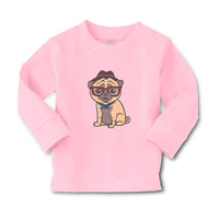 Baby Clothes Pug on Hat and Sunglass with Bow Tie Sitting Boy & Girl Clothes - Cute Rascals