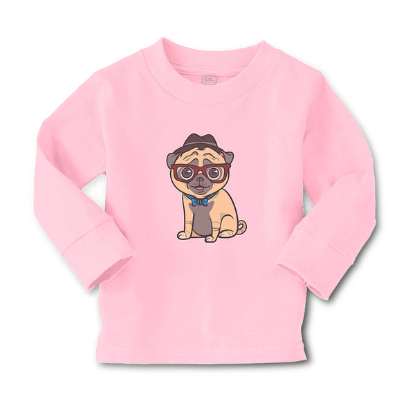 Baby Clothes Pug on Hat and Sunglass with Bow Tie Sitting Boy & Girl Clothes - Cute Rascals