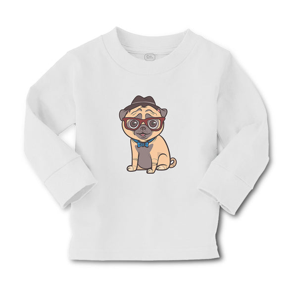 Baby Clothes Pug on Hat and Sunglass with Bow Tie Sitting Boy & Girl Clothes - Cute Rascals