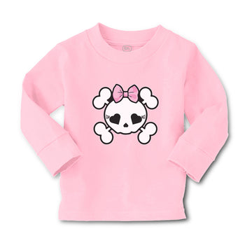 Baby Clothes Cross Bone Skull with Bow Boy & Girl Clothes Cotton