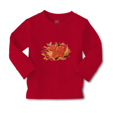 Baby Clothes Sleeping Fox on Autumn Bushy Leaves and Flower Boy & Girl Clothes