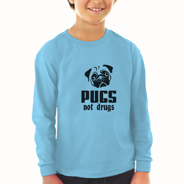 Baby Clothes Pugs Not Drugs Pet Animal Dog Face and Head Boy & Girl Clothes - Cute Rascals