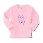 Baby Clothes Pink Dollar Symbol of Money Boy & Girl Clothes Cotton - Cute Rascals