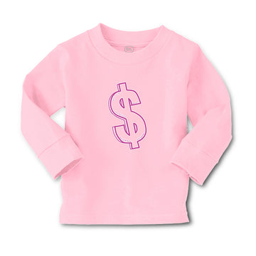 Baby Clothes Pink Dollar Symbol of Money Boy & Girl Clothes Cotton