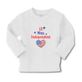 Baby Clothes Lil Miss Independent Flag United States Heart Symbol Cotton