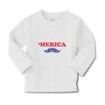 Baby Clothes Merica American Flag United States with Flag Mustache Cotton - Cute Rascals