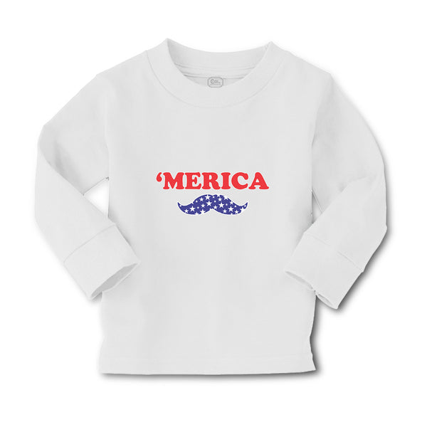 Baby Clothes Merica American Flag United States with Flag Mustache Cotton - Cute Rascals