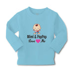 Baby Clothes Mimi & Poppop Love Me Baby Sitting with Eyes Closed and Pink Heart - Cute Rascals