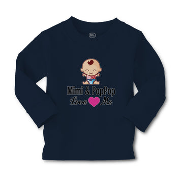 Baby Clothes Mimi & Poppop Love Me Baby Sitting with Eyes Closed and Pink Heart