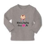 Baby Clothes Mimi & Poppop Love Me Baby Sitting with Eyes Closed and Pink Heart - Cute Rascals