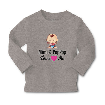 Baby Clothes Mimi & Poppop Love Me Baby Sitting with Eyes Closed and Pink Heart