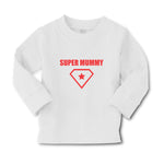 Baby Clothes Red Super Mummy Shield with Diamond Shape Alond with Star Cotton - Cute Rascals