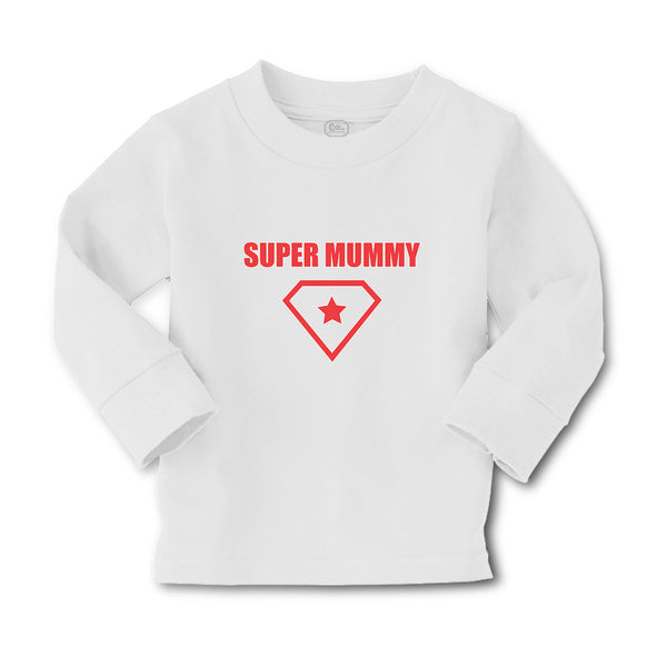 Baby Clothes Red Super Mummy Shield with Diamond Shape Alond with Star Cotton - Cute Rascals