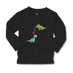 Baby Clothes Triceratops and Brontosaurus Dinosaur's Love with Lovely Hearts - Cute Rascals