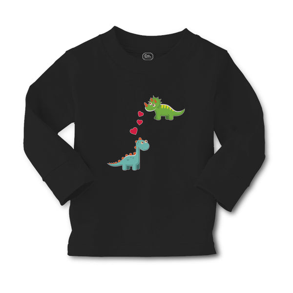 Baby Clothes Triceratops and Brontosaurus Dinosaur's Love with Lovely Hearts - Cute Rascals