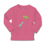 Baby Clothes Triceratops and Brontosaurus Dinosaur's Love with Lovely Hearts - Cute Rascals