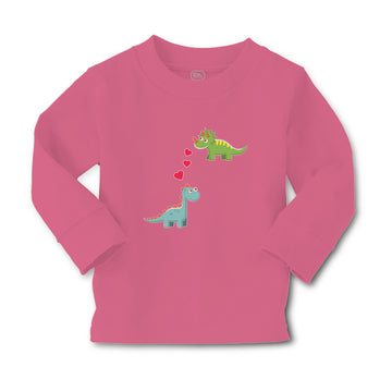 Baby Clothes Triceratops and Brontosaurus Dinosaur's Love with Lovely Hearts