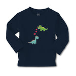 Baby Clothes Triceratops and Brontosaurus Dinosaur's Love with Lovely Hearts - Cute Rascals