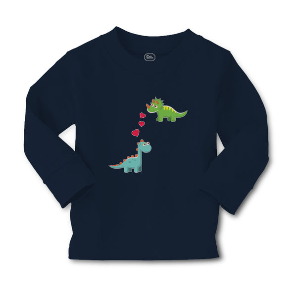 Baby Clothes Triceratops and Brontosaurus Dinosaur's Love with Lovely Hearts - Cute Rascals