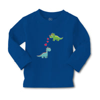 Baby Clothes Triceratops and Brontosaurus Dinosaur's Love with Lovely Hearts - Cute Rascals
