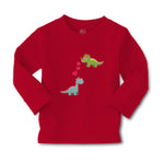 Baby Clothes Triceratops and Brontosaurus Dinosaur's Love with Lovely Hearts - Cute Rascals