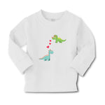 Baby Clothes Triceratops and Brontosaurus Dinosaur's Love with Lovely Hearts - Cute Rascals