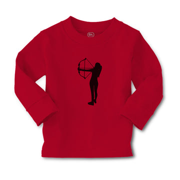 Baby Clothes An Silhouette Woman Hunter with Bow and Arrow Boy & Girl Clothes