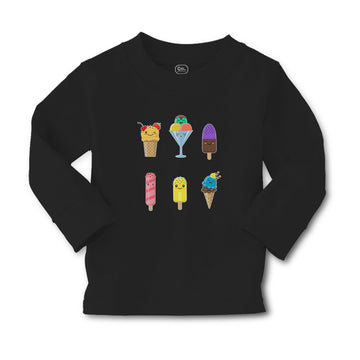 Baby Clothes Various Frozen Icecream Flavor Summer and Sweet Menu Concept Cotton
