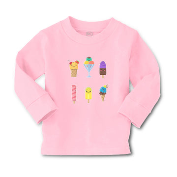 Baby Clothes Various Frozen Icecream Flavor Summer and Sweet Menu Concept Cotton
