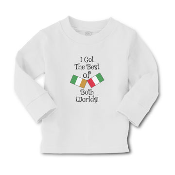 Baby Clothes I Got The Best of Both Worlds! Countries National Flags Cotton